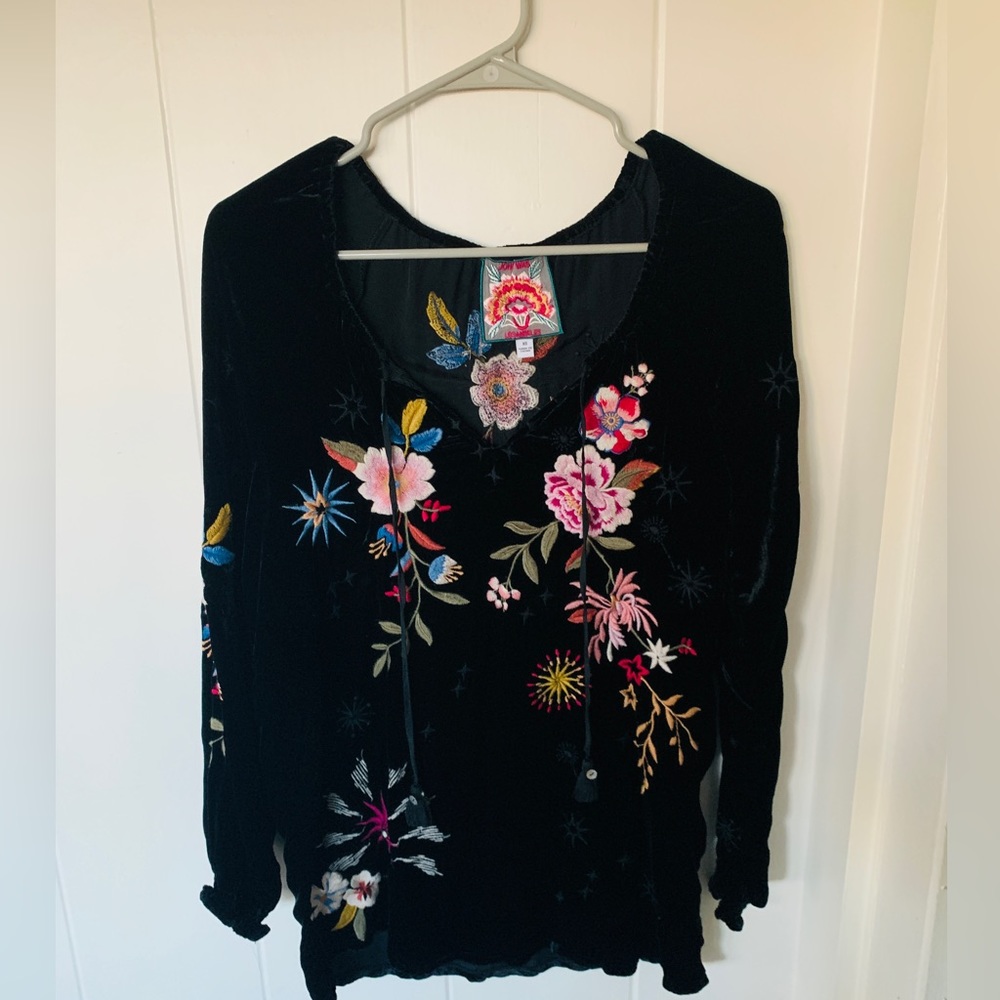 Johnny was velvet blouse